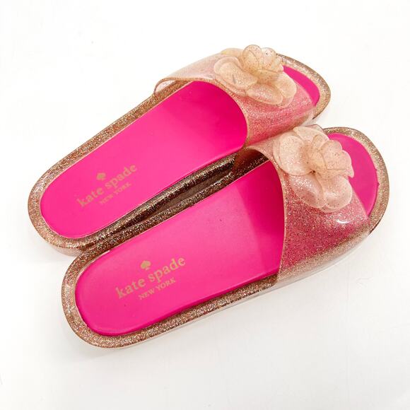 Kate Spade Splash Glitter Jelly Slides Slip On Sandals Women's Size 9 - Picture 4 of 6